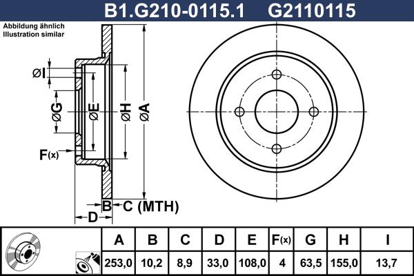 Galfer B1.G210-0115.1 - Discofreno autozon.pro