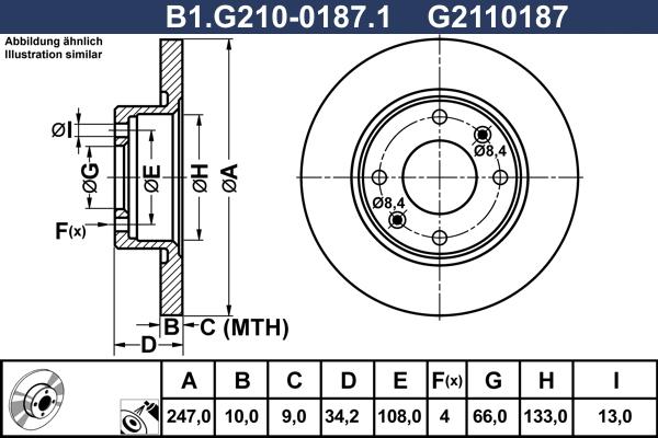 Galfer B1.G210-0187.1 - Discofreno autozon.pro