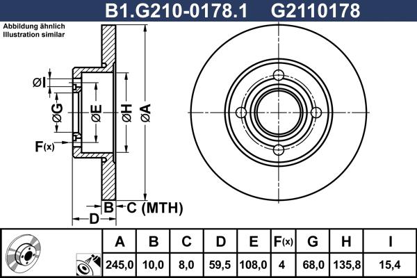 Galfer B1.G210-0178.1 - Discofreno autozon.pro