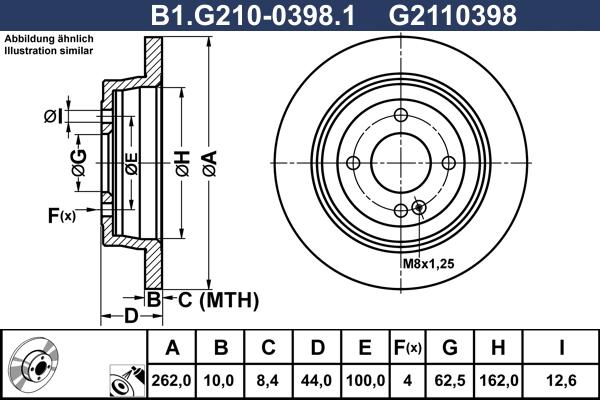 Galfer B1.G210-0398.1 - Discofreno autozon.pro