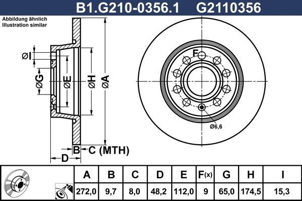 Galfer B1.G210-0356.1 - Discofreno autozon.pro