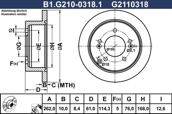 Galfer B1.G210-0318.1 - Discofreno autozon.pro