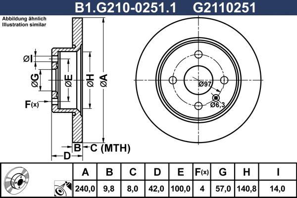 Galfer B1.G210-0251.1 - Discofreno autozon.pro