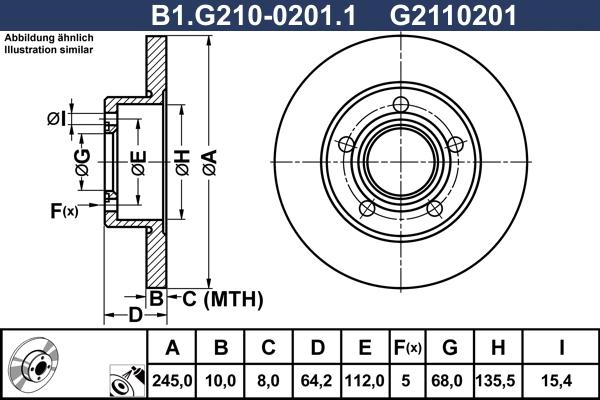 Galfer B1.G210-0201.1 - Discofreno autozon.pro