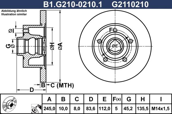 Galfer B1.G210-0210.1 - Discofreno autozon.pro