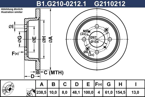 Galfer B1.G210-0212.1 - Discofreno autozon.pro