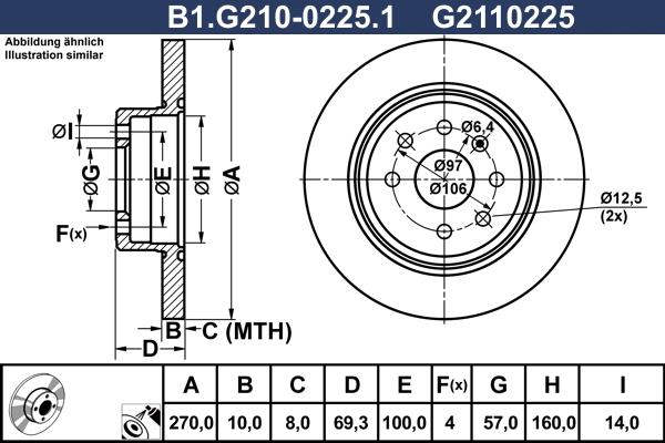 Galfer B1.G210-0225.1 - Discofreno autozon.pro