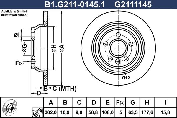 Galfer B1.G211-0145.1 - Discofreno autozon.pro