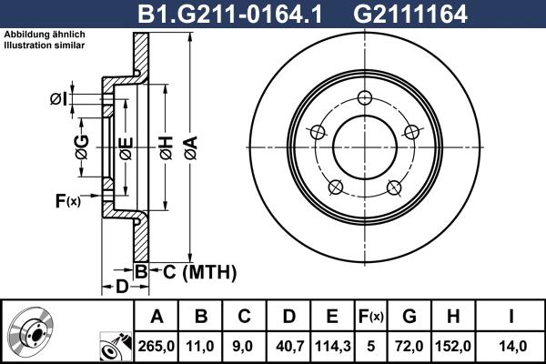 Galfer B1.G211-0164.1 - Discofreno autozon.pro