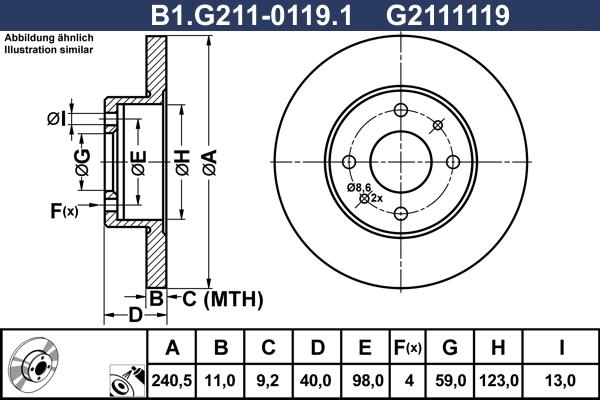 Galfer B1.G211-0119.1 - Discofreno autozon.pro