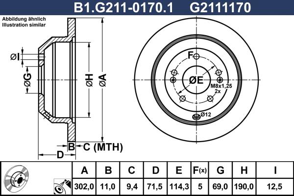 Galfer B1.G211-0170.1 - Discofreno autozon.pro