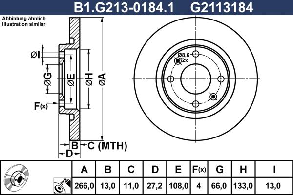 Galfer B1.G213-0184.1 - Discofreno autozon.pro