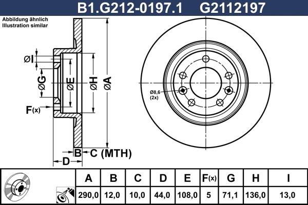 Galfer B1.G212-0197.1 - Discofreno autozon.pro