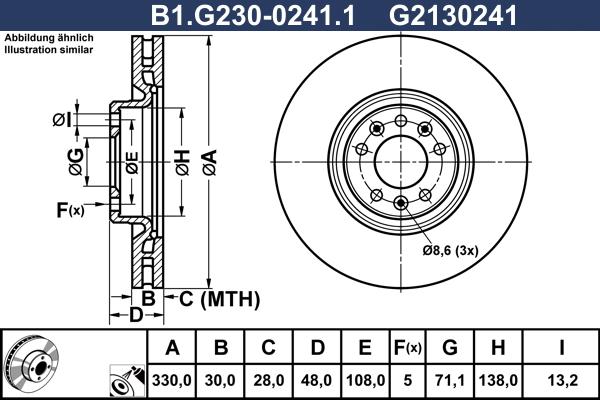 Galfer B1.G230-0241.1 - Discofreno autozon.pro