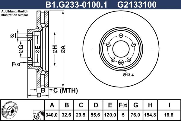 Galfer B1.G233-0100.1 - Discofreno autozon.pro