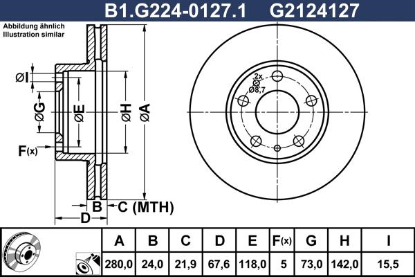 Galfer B1.G224-0127.1 - Discofreno autozon.pro