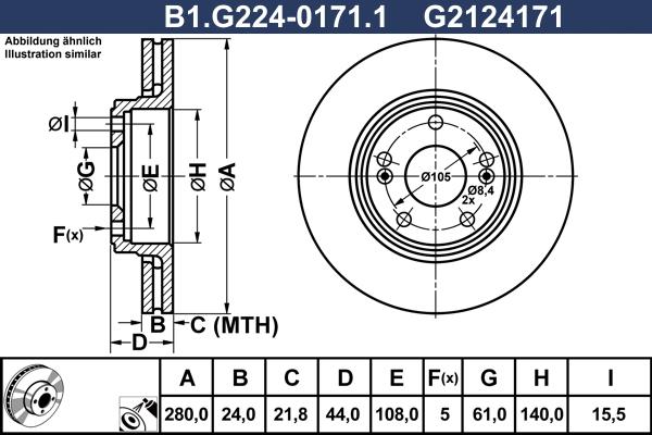 Galfer B1.G224-0171.1 - Discofreno autozon.pro