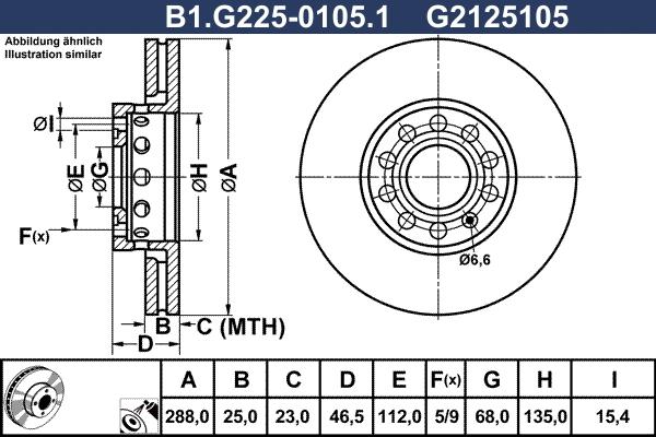 Galfer B1.G225-0105.1 - Discofreno autozon.pro