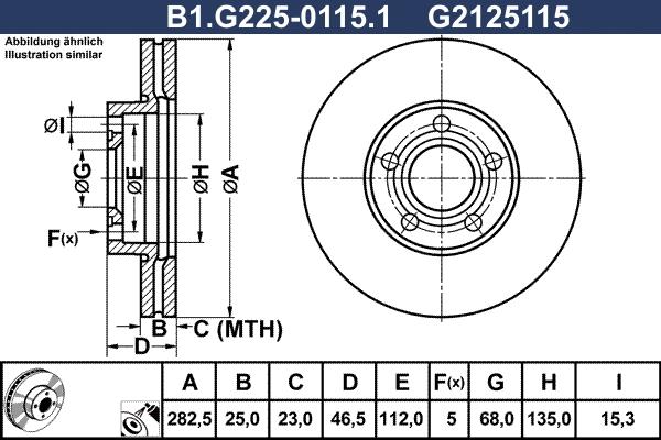 Galfer B1.G225-0115.1 - Discofreno autozon.pro