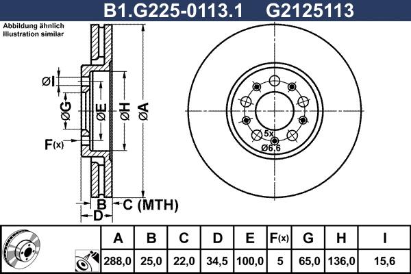 Galfer B1.G225-0113.1 - Discofreno autozon.pro