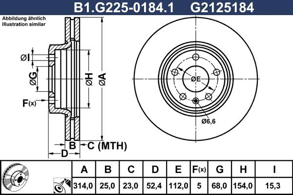 Galfer B1.G225-0184.1 - Discofreno autozon.pro