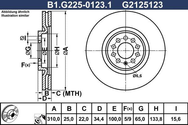 Galfer B1.G225-0123.1 - Discofreno autozon.pro