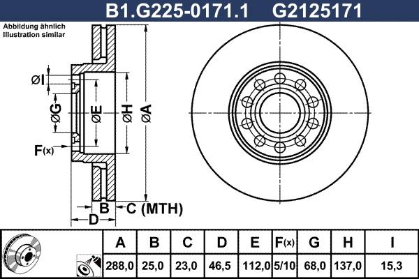 Galfer B1.G225-0171.1 - Discofreno autozon.pro