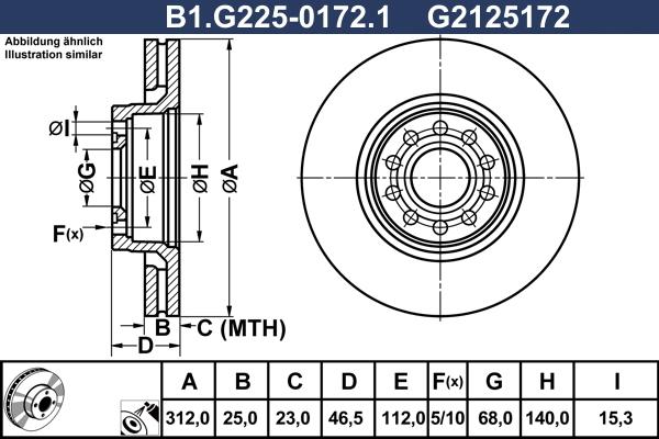 Galfer B1.G225-0172.1 - Discofreno autozon.pro