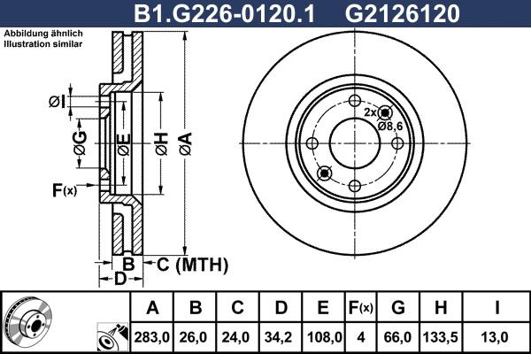 Galfer B1.G226-0120.1 - Discofreno autozon.pro