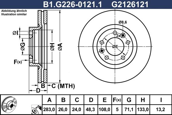 Galfer B1.G226-0121.1 - Discofreno autozon.pro