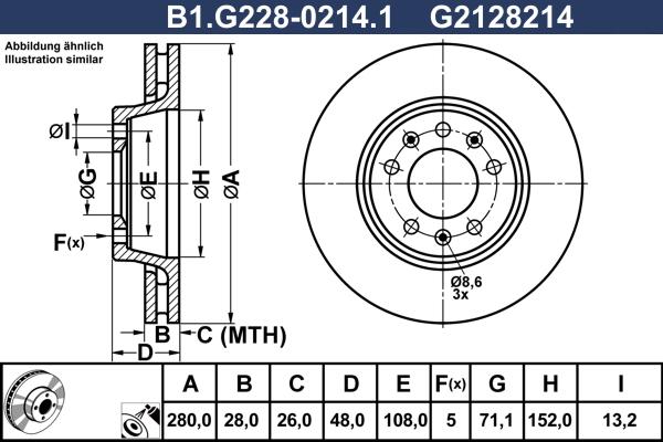 Galfer B1.G228-0214.1 - Discofreno autozon.pro