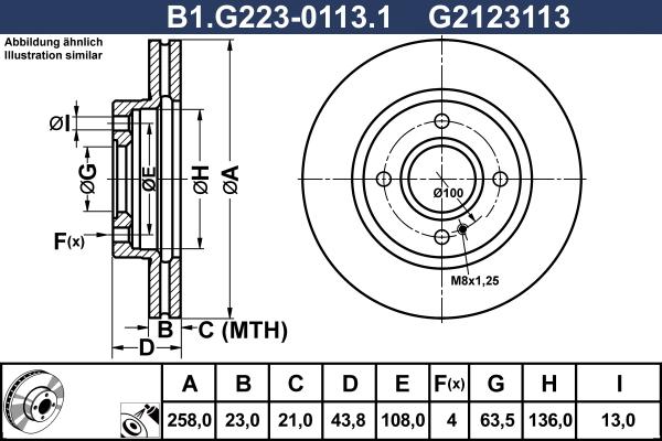 Galfer B1.G223-0113.1 - Discofreno autozon.pro