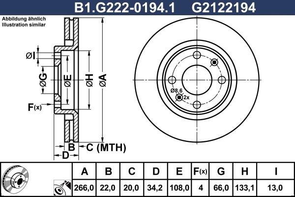 Galfer B1.G222-0194.1 - Discofreno autozon.pro