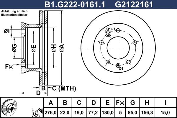 Galfer B1.G222-0161.1 - Discofreno autozon.pro