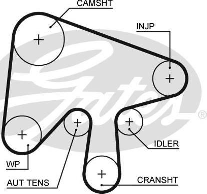 Gates K025630XS - Kit cinghie dentate autozon.pro