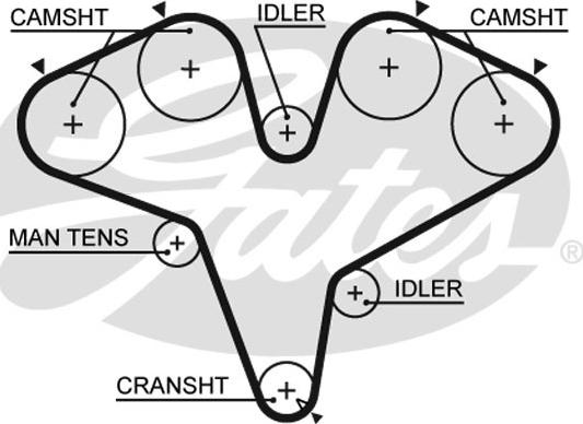 Gates 5387XS - Cinghia dentata autozon.pro