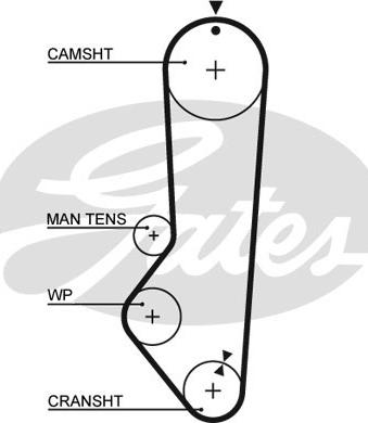 Gates 5224XS - Cinghia dentata autozon.pro