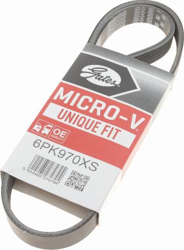 Gates 6PK970XS - Cinghia Poly-V autozon.pro