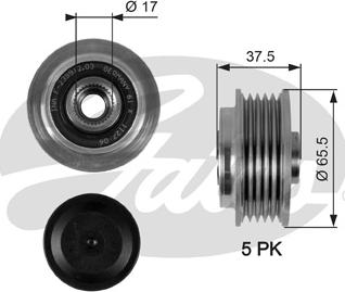 Gates OAP7091 - Puleggia cinghia, Alternatore autozon.pro