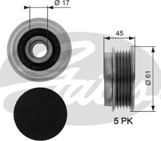 Gates OAP7093 - Puleggia cinghia, Alternatore autozon.pro