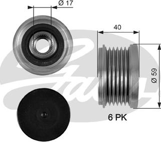 Gates OAP7097 - Puleggia cinghia, Alternatore autozon.pro