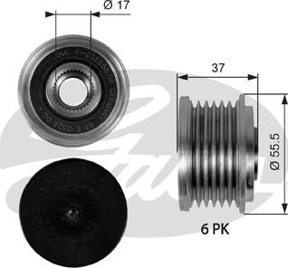 Gates OAP7046 - Puleggia cinghia, Alternatore autozon.pro