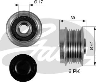 Gates OAP7042 - Puleggia cinghia, Alternatore autozon.pro