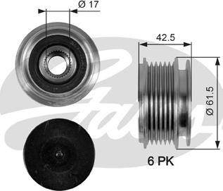 Gates OAP7047 - Puleggia cinghia, Alternatore autozon.pro