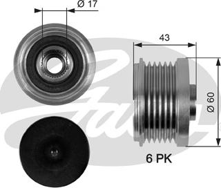 Gates OAP7059 - Puleggia cinghia, Alternatore autozon.pro