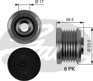 Gates OAP7055 - Puleggia cinghia, Alternatore autozon.pro