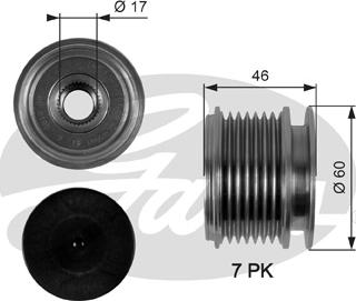 Gates OAP7056 - Puleggia cinghia, Alternatore autozon.pro