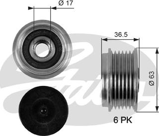 Gates OAP7051 - Puleggia cinghia, Alternatore autozon.pro