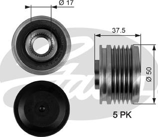 Gates OAP7053 - Puleggia cinghia, Alternatore autozon.pro