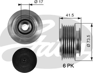 Gates OAP7066 - Puleggia cinghia, Alternatore autozon.pro